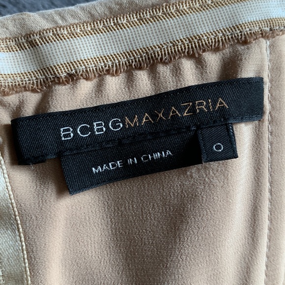 BCBGMAXAZRIA Gold and Black Strapless Evening Dress - Picture 5 of 16